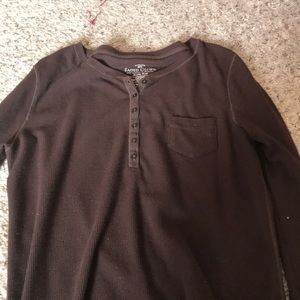 Brown button up long sleeve